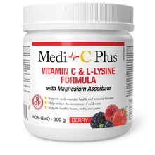 Load image into Gallery viewer, Medi-C - Vitamin C & L-Lysine with Magnesium Ascorbat (Berry - 300 gr) SAVE - Short Dated (01-2026)