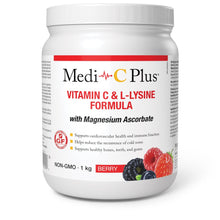 Load image into Gallery viewer, Medi-C Plus Vitamin C & L-Lysine with Magnesium Ascorbate (Berry - 1 KG) (Berry - 1 KG)