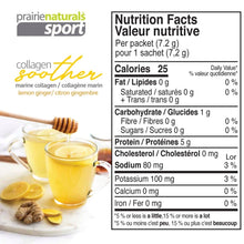 Load image into Gallery viewer, PRAIRIE NATURALS Sport Collagen Soother (Lemon ginger 15 x7.2 gr)