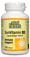 NATURAL FACTORS SunVitamin D3 (1000 IU - 360 sgels)