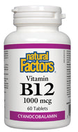 NATURAL FACTORS Vitamin B-12 (1000mcg - 60 tabs)