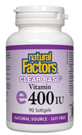 NATURAL FACTORS Clear Base Vitamin E (400 IU – 90 sgels)