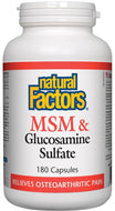 NATURAL FACTORS MSM & GLS (180 caps)