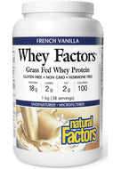 NATURAL FACTORS Grass Fed Whey Protein (French Vanilla - 1 kg)