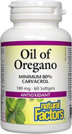 NATURAL FACTORS Oil Of Oregano (180 mg - 60 sgels)