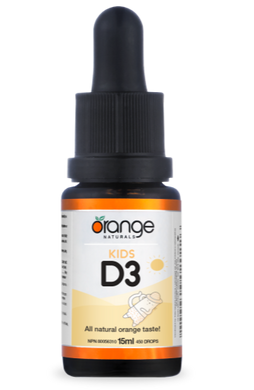 ORANGE NATURALS Kids D3 Drops (400 IU - Orange - 15 ml)