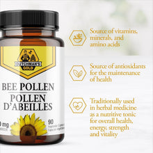 Load image into Gallery viewer, DUTCHMAN'S GOLD Bee Pollen (500 MG - 90 Capsules)