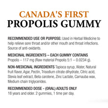 Load image into Gallery viewer, DUTCHMAN'S GOLD THROAT RESCUE Propolis Gummy: 60 count