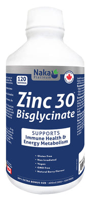 NAKA Platinum Zinc 30 Bisglycinate (600 ml)