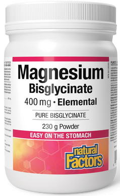 NATURAL FACTORS Magnesium Bisglycinate 400 mg Powder