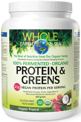 WHOLE EARTH & SEA Fermented Organic Protein & Greens (Organic Tropical - 660 g)