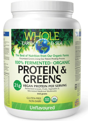 WHOLE EARTH & SEA Fermented Organic Protein & Greens (Unflavoured - 640 g)