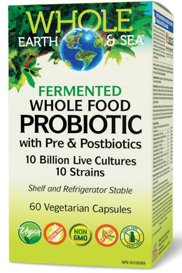 WHOLE EARTH & SEA Fermented Whole Food Probiotic (10 Billion - 60 vcaps)