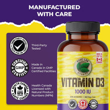 Load image into Gallery viewer, PURE LAB VITAMINS D3 (1000 IU - 360 veg caps)