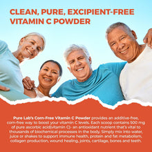 Load image into Gallery viewer, PURE LAB VITAMINS Vitamin C Powder, Corn + Sugar Free (500 mg - 250 g)