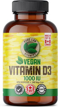 Load image into Gallery viewer, PURE LAB VITAMINS Vegan Vitamin D3 (1000 IU - 240 veg caps)