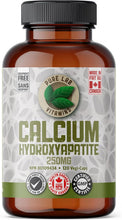 Load image into Gallery viewer, PURE LAB VITAMINS Calcium Hydroxyapatite (250 mg - 120 veg caps)