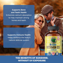 Load image into Gallery viewer, PURE LAB VITAMINS Vegan Vitamin D3 2500 IU (Dry, Crystalline, Pine Source) 120 V-Caps