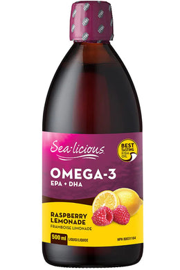 SEA-LICIOUS Omega 3 EPA-DHA (Raspberry Lemonade - 500 ml )