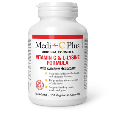 Medi-C Plus Vitamin C & L-Lysine with Calcium Ascorbate (150 veg caps)