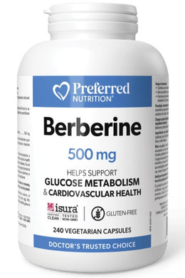 PREFERRED NUTRITION Berberine (500 mg - 240 veg caps)