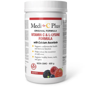 Medi-C Plus Vitamin C & L-Lysine with Calcium Ascorbate (Berry - 600 g)