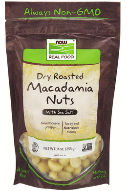 NOW Macadamia Nuts Roasted & Salted (255 grams)