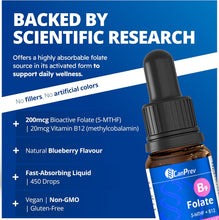 Load image into Gallery viewer, CANPREV B9 Folate 200mcg Drops – Blueberry