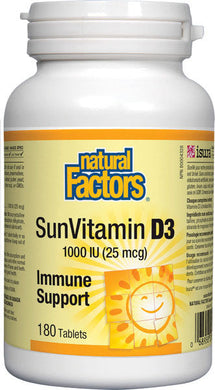 NATURAL FACTORS SunVitamin D3 (1000 IU - 180 tabs)