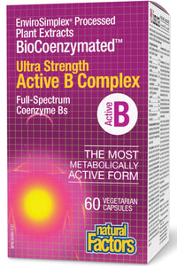 NATURAL FACTORS BioCoenzymated Active B Complex Ultra Strength (60 vcaps)
