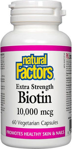 NATURAL FACTORS Biotin (10,000 mcg - 60 veg caps)