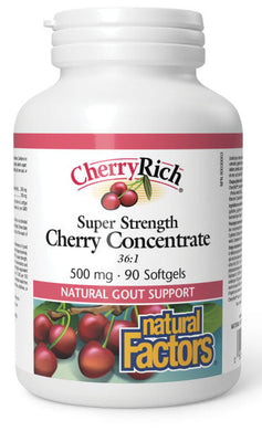 NATURAL FACTORS Super Strength Cherry Concentrate (500 mg - 90 sgels)