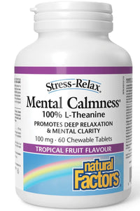 STRESS RELAX Mental Calmness (100 mg - Tropical Fruit - 60 Chewables)