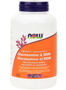 NOW Glucosamine & MSM (Plus Chondroitin - 180 vcaps)