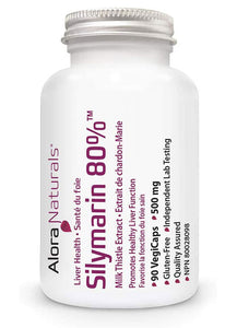 ALORA NATURALS Silymarin 80% (Milk Thistle) 515 mg - 90 vcap)