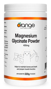 ORANGE NATURALS Magnesium Glycinate (400 mg - 200 gr)